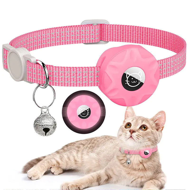 Reflective Apple AirTag Cat Collar Tracker