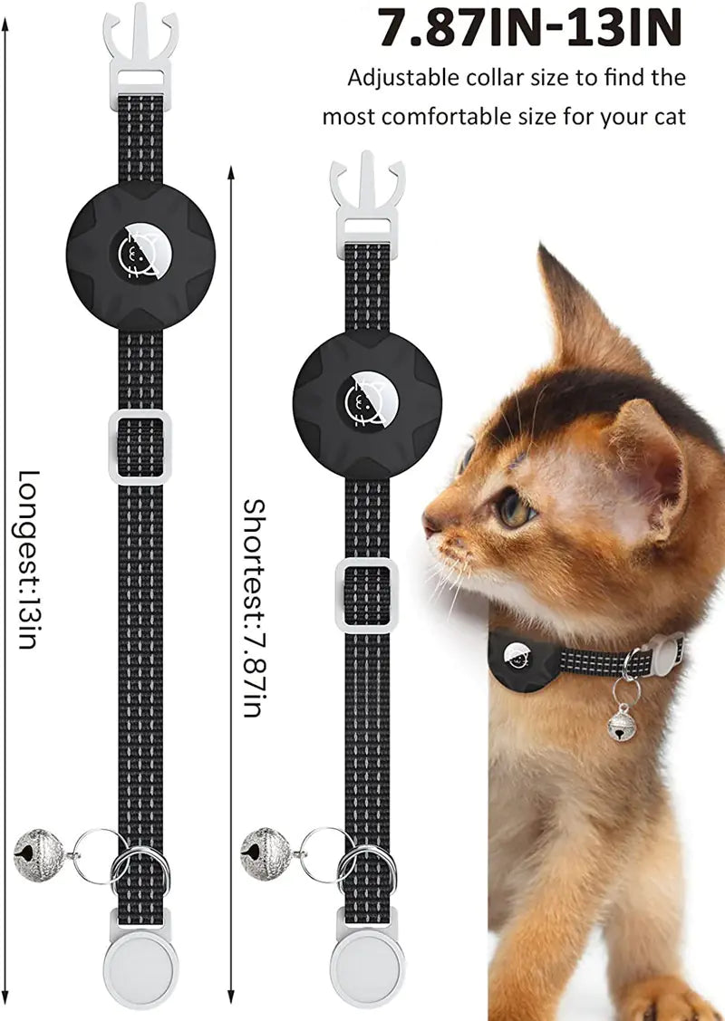 Reflective Apple AirTag Cat Collar Tracker