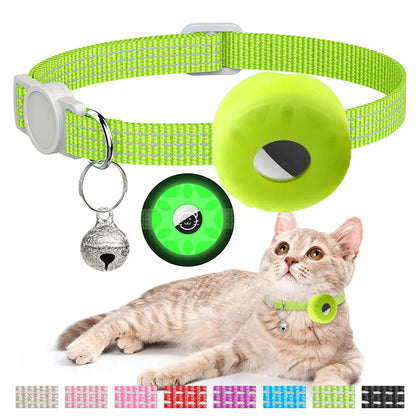 Reflective Apple AirTag Cat Collar Tracker